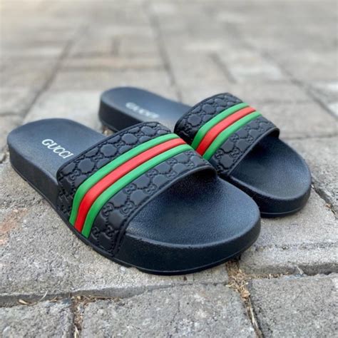 chinelo slide gucci|Gucci slide sandals.